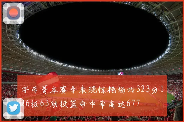 字母哥本赛季表现惊艳场均323分126板63助投篮命中率高达677